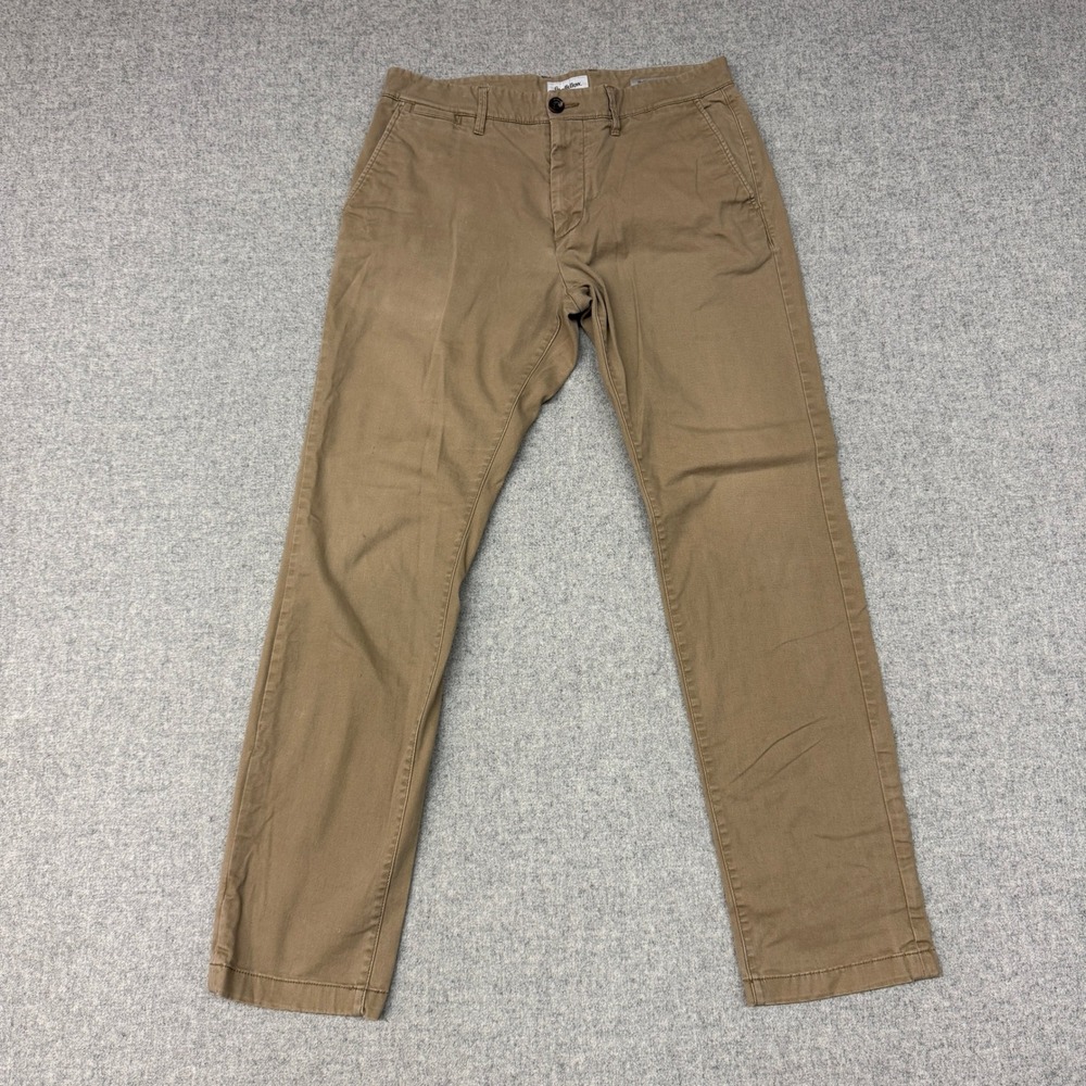 Goodfellow & Co Hennepin Chino Pants 32x32 Brown Flat Front Casual Trousers Mens